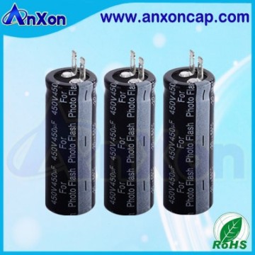 Aluminum electrolytic capacitor for pulse applications 450V
