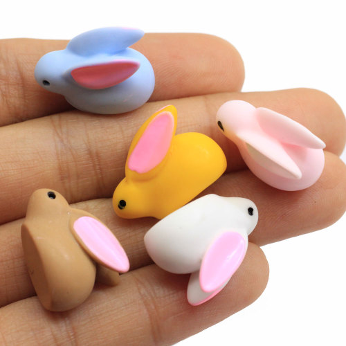 New Arrived 3D Resin Rabbit DIY Craft Artificial Kawaii Animal Children Fairy Garden Toy Gifts Home Decoration