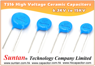 Suntan TS16 High Voltage Ceramic Capacitor 6.3KV to 15KV is Available