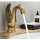 Смеситель для умывальника для ванной комнаты Смеситель из латуни и золота, кран из розового золота, кран в форме лебедя