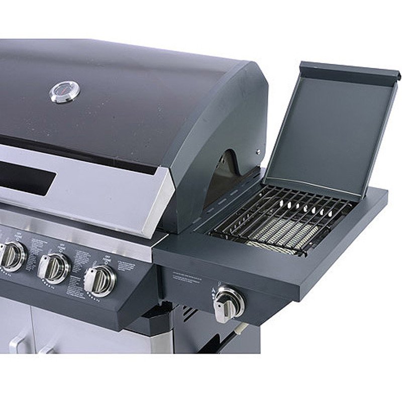 5 Burners Propane Gas BBQ Grill Side Burner View 5 Burners Propane Gas BBQ Grill Side Burner View