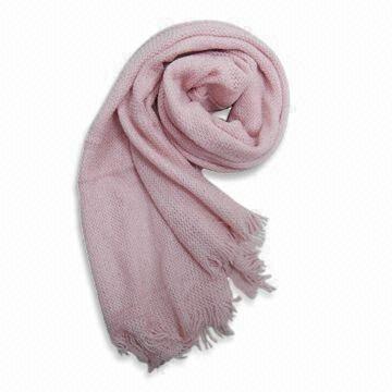 Scarf, Made of 100% Acrylic, Various Colors, Sizes and Materials are Available