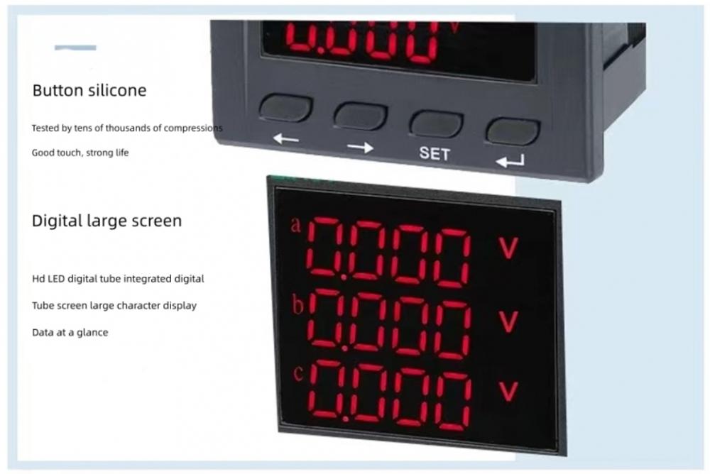 Electric Power System Three Phase Ammeter