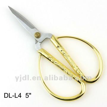 Hot sale 5 inch professional dressmaker gold scissors