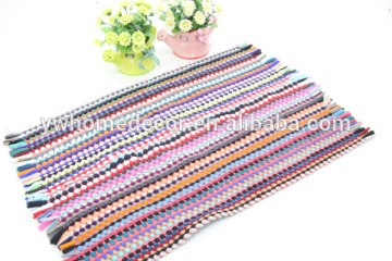 Cheap price square100% polyester fabric colourful door mat