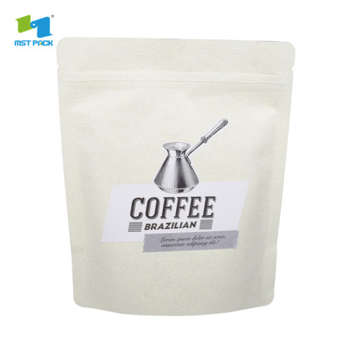 hvide frisk kaffe emballage poser med ventil