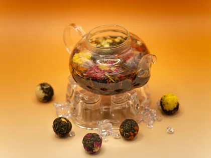 Chinese Organic Dragon Pearl Tea - Beautiful Gift Blooming Flower Tea