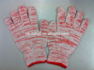 Knit Gloves safety working gloves,cotton polyester multi color protect hand