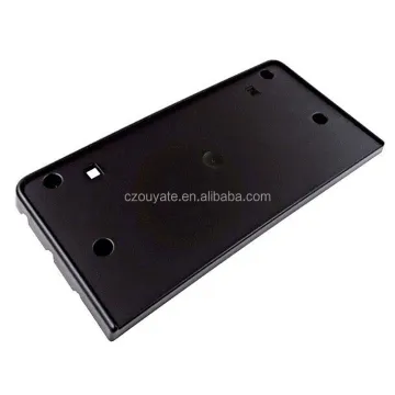 4G0807285 Audi S6 16 Front Bumper License Plate Bracket - Black Plastic