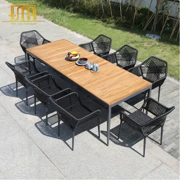 Weave Garden Outdoor Dining Table and Chair Set