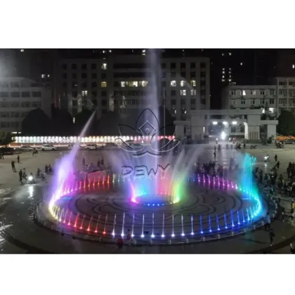 Square garden music dance fountain performance design