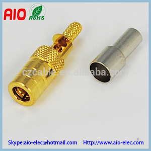 open window crimp type SMB female RF connector STRAIGHT CRIMP CABLE:RG174/RG316/RG1 79/RG178/...