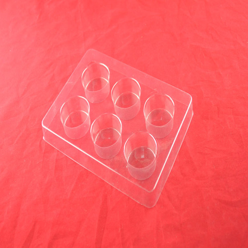 Plateau transparent de boursouflure de PVC pour des bouteilles