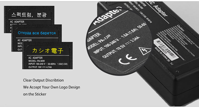 19.5V 3.34A 8 angles Factory Manufacturing Power Adapter for DELL