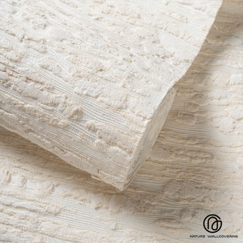 ورق حائط على شكل سحابة نباتية مصنوع يدويًا باللون الأبيض الفاتح