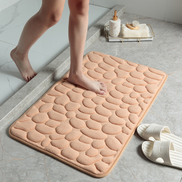 Γκρίζο ματ Φάμα Mat Coral Fleece Bath Bath Rug Set - Μαλακό και απορροφητικό πατρίδες νερού