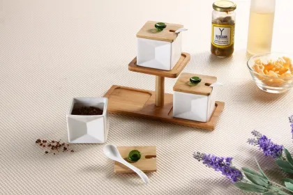 ceramic mini condiment jar pot