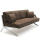 Metal Frame Leather Cushion Armchair Sofa Set
