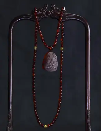 antique red amber beads