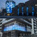 exhibición de led de vidrio transparente publicidad al aire libre