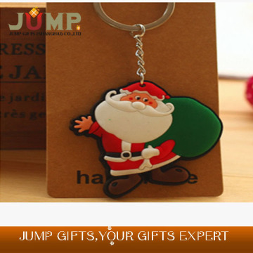 Newest acrylic Keychain design,cheapest christmas santa pvc keychain