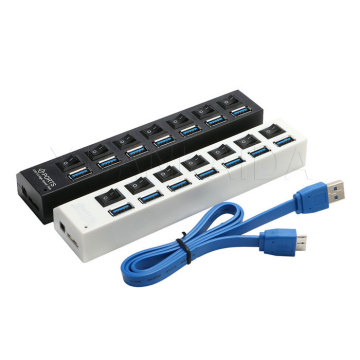 Separate Switches 7 port USB 3.0 hub