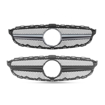 Mercedes-Benz AMG Style Front Bumper Radiator Grille for W205 C Class C250 C300 C400 C63 2015-2018 GT Diamond Style