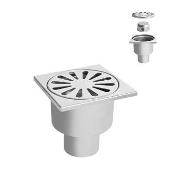 Logo personalizzato da 10 cm quadrato in acciaio inossidabile bagno cucina balcone scarica pavimento doccia