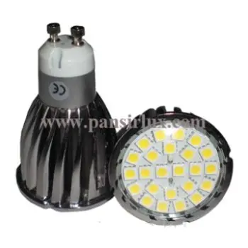 Aluminum body 5.5W 450LM GU10 24SMD 5050 LED Spotlight Downlight bulb