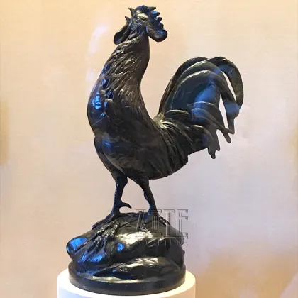 Outdoor Chinese Zodiac Bronze Rooster Sculpture