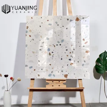 Colorful Particles Glossy Terrazzo Antique Brick 600x600mm Porcelain Tiles: Ideal for Kitchen, Yard, Balcony, and Garden Flooring