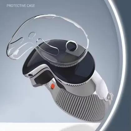 2024 Upgrade Transparent TPU Protective Cover for Apple Vision Pro: Durable Anti-Scratch Case for Headset and Glasses