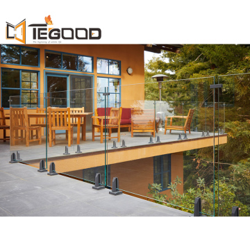 High-Quality Tegood Stainless Steel Frameless Outdoor Glass Spigot Railing for Balconies: Enhance Your Space with Style and Safety