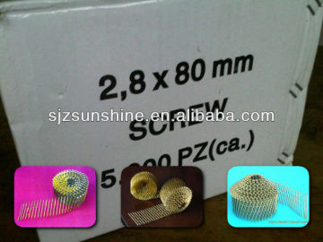 wire coil nails with screw/ring shank for pallet