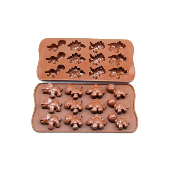 DIY Silicone Non-Stick Dinosaur Mold for Chocolate, Crayons, Soap, and More