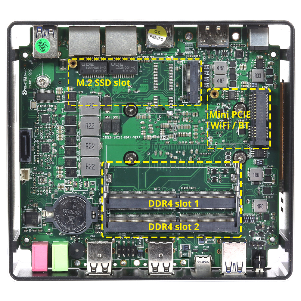 Mini PC Intel Core i7 7500U 8650U 8550U Computer Windows 10 2*DDR4 M.2 SSD DP Type-C 2*LAN WiFi 4K HTPC Micro Desktop NUC Minipc