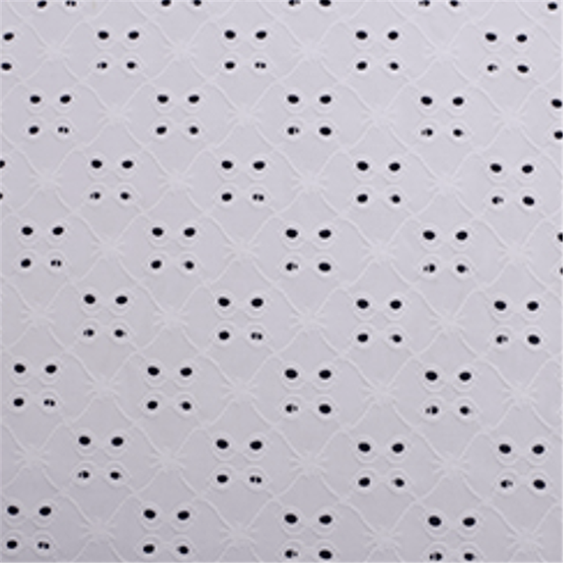 embroidered white fabric 1.