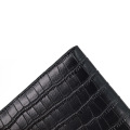 Пользовательский бренд Black Leather Men Short Wallet