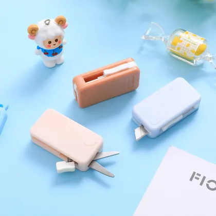 Portable Mini Multifunctional Utility Knife - Creative Scissors Stationery Knife in 3 Colors