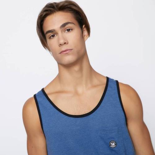 Mens Sport Printed Pocket Sleeveless Tank Tops