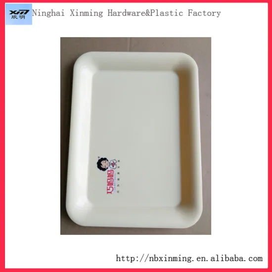 Square plastic hotel serving tray