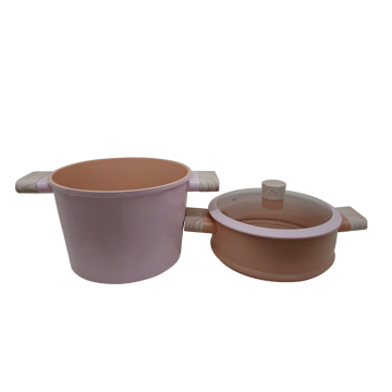 High-End Round Aluminum Casserole with Classic Design and Lid