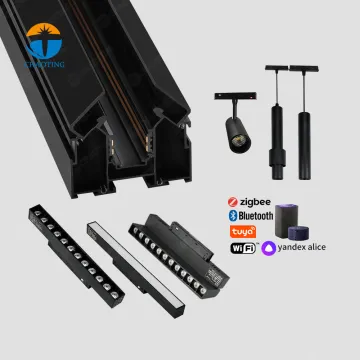 48V Aluminium Profiles Magnet Linear Track Lighting System for Stretch Ceilings