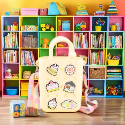 Cute Mini Silicone Waterproof Tote Handbag for Kids and Girls