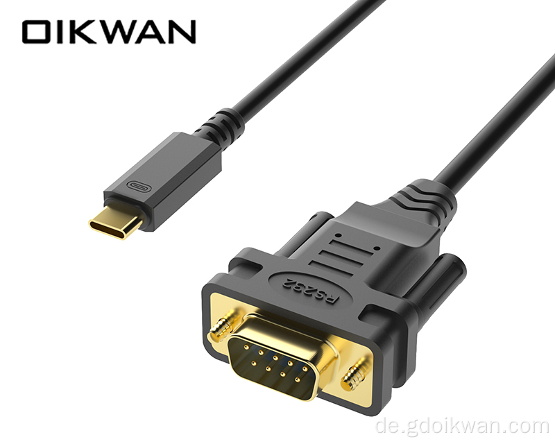 USB-C bis DB9 M RS232 Serienkabel