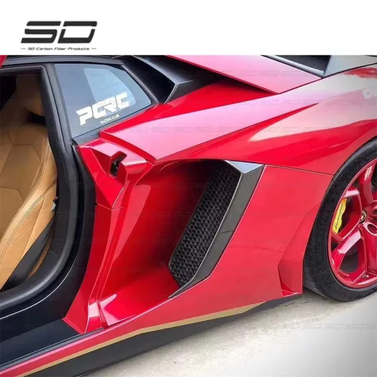 SV Style Full Dry Carbon Fender Side Scoop Rear Air Intake Body Kit for Lamborghini Aventador LP700 LP720 LP750