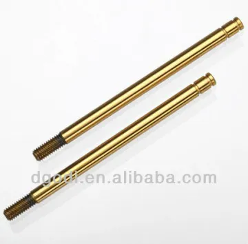 small diameter brass spline threaded pin