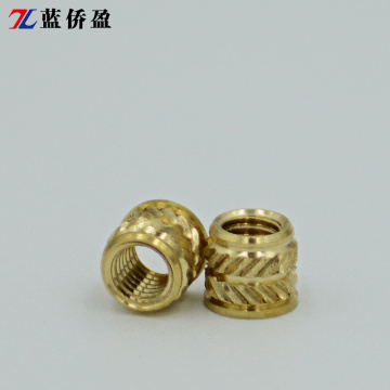 CNC produced brass thread insert for plastic