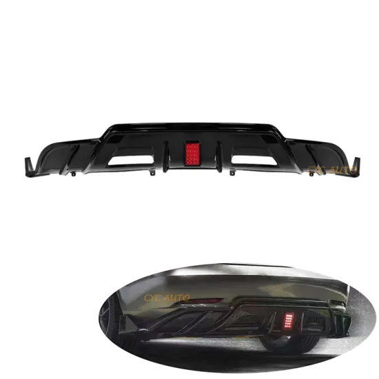 ABS Gloss Black Carbon Look Rear Bumper Lip with LED Light for Tesla Model 3