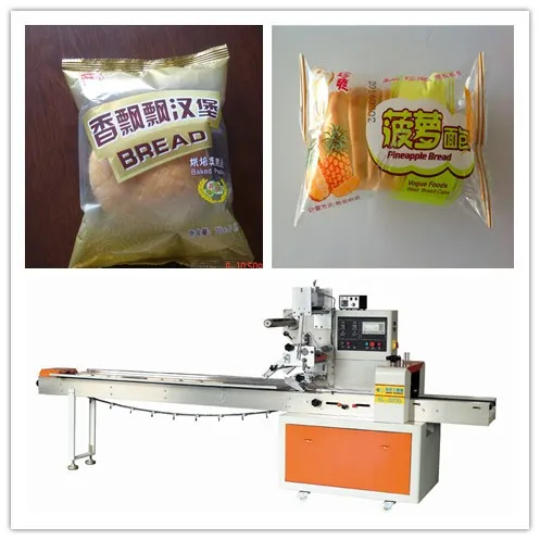 Baked pastry bread flow packaging machine